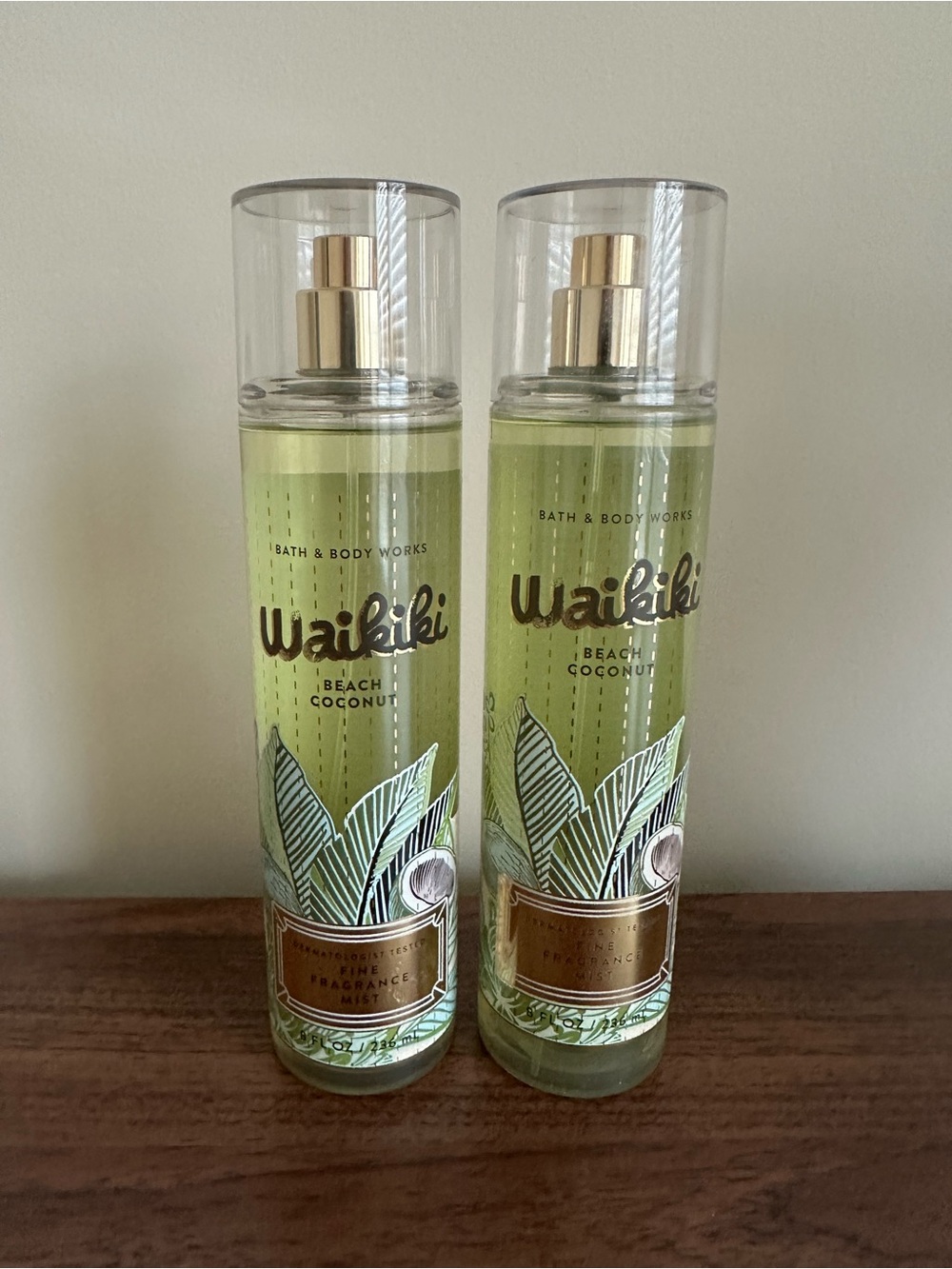 Bath & Body Works Waikiki Beach Coconut Fine Fragrance Mist duo